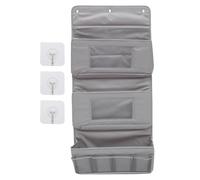 WEKAMOS Organizer da Appendere in Tessuto Grigio con Multiuso Supporto Ganci per Camera Cucina e Ufficio Portaoggetti Salvaspazio e Resistente