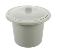 WEKAMOS Orinatoio Portatile con Coperchio Ermetico, Secchio per Urina da Comodino in Plastica ad Alta Densità, Vasino da Notte Silenzioso con Maniglia Ergonomica per Anziani e Assistenza