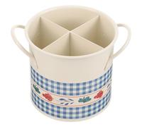 WEKAMOS Portautensili da Cucina in Ferro Vintage 4 Scomparti, Organizer per Utensili e Posate da Tavolo, Secchio Portaposate Multifunzione per Casa, Ristorante e Fast Food