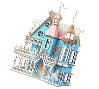 WEKAMOS Puzzle in Legno Casa da Sogno Gioco Creativo con Struttura Architettura Artigianale Giocattolo Educativo Montessori