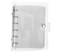 WEKAMOS Raccoglitore Trasparente con Anelli e Blocchi Quadretti per Diario Taccuino Portatile Resistente Acqua e Oli Copertina PVC Chiara per Appunti e Viaggi