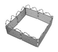 WEKAMOS Recinzione in Miniatura Filo Spinato Nera per Micro Paesaggi e Villaggi, Set da 12 Pezzi in Plastica Resistente per Decorazione Militare, Accessori Fai da Te per Modellismo