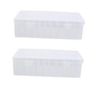 WEKAMOS Scatola Porta Fili da Cucito 2 Pezzi Plastica Trasparente Contenitore per Attrezzi da Cucito Custodia Salvaspazio per Organizzare Fili e Accessori da Ricamo Domestico