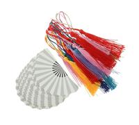WEKAMOS Segnalibri Carta Ventaglio con Pompon Segnalibri Te per Decorazioni e Attività Creative per Scuole e Lettori Appassionati