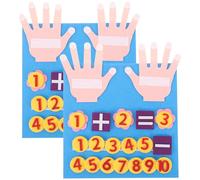 WEKAMOS Set 2 Pezzi Giocattolo Cognitivo Numerico in Feltro per Piccoli, Lavagna Matematica per Addizione e Sottrazione, Sussidi Didattici per Scuola Materna, Gioco Educativo