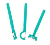 WEKAMOS Set 3 Pezzi Strumenti per Allenamento Punta Lingua per Bambini Verde Design Ergonomico in Plastico e Acciaio Inossidabile per Terapia del Linguaggio Quotidiana