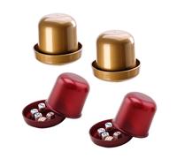 WEKAMOS Set 4 Coppe Shaker per Dadi in Plastica Spessa 20 Dadi Colorati Bar Ktv e Feste Accessori da Gioco Portatili e Resistenti per Riunioni Familiari