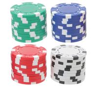 WEKAMOS Set 40 Pezzi Fiches da Poker in Plastica Resistenti Segnalini da Gioco Leggeri e Colorati per Club Feste e Intrattenimento