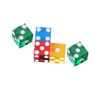 WEKAMOS Set 5 Dadi da Gioco in Acrilico Trasparente 19Mm Dadi Numerici per Scommesse e Intrattenimento Accessori per Feste e Giochi da Tavolo Colore Casuale Colore Casuale