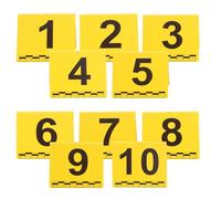 WEKAMOS Set da 10 Marcatori di Forense Scala Integrata, Etichette Numeriche 1-10 per Indagini sulla Scena del Crimine, Cartelli Resistenti e Portatili per Giochi di Investigazione