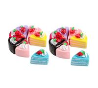 WEKAMOS Set da 12 Mini Torte Finte in Resina Colorate Decorazioni per Casa delle Bambole e Accessori di Cibo in Miniatura per Giocattoli e Fai da Te