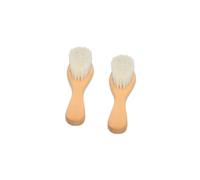 WEKAMOS Set e Delicata sulla Pelle del Ragazzo Ragazza Spazzola per Chioma Ragazzo Ragazza 2 Pezzi Manico in Lana Colore Khaki, Funzione Massaggiante