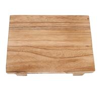 WEKAMOS Sgabello in Legno di Rustico Alzata per Bancone da Cucina Piedistallo per Candele e Piante Piccolo Sgabello Stabile per Arredamento Casa e Tavolo