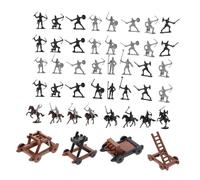 WEKAMOS Soldato Cavalleria Medievale Plastica Decorazione Casa Giocattolo Statico per Gioco Ruolo e Apprendimento Storico
