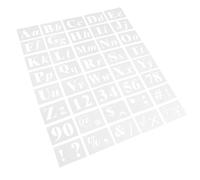 WEKAMOS Stencil Lettere Grandi e Simboli in Plastica A5 Riutilizzabili per Pittura su Tessuto, Decorazione Abbigliamento, Borse e Cappelli, Set 40 Pezzi per Progetti Artistici DIY
