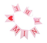 WEKAMOS Striscione Decorativo Be Mine a Forma di Cuore per San Banner Appeso in Carta Resistente per Matrimonio Fidanzamento e Festa Romantica Decorazioni Ghirlande per Esterni e