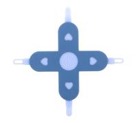 WEKAMOS Strumento per Pulizia Cerume e Unghie Ragazzo Ragazza 4 in 1 Design a Croce, Sicuro per Ragazzo Ragazza, Accessorio Essenziale per Viaggi, Pulizia Naso e Orecchie, Colore Blu