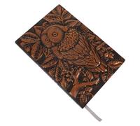 WEKAMOS Taccuino Vintage con Copertina Rigida Goffrata Tema Gufo Carta Lined per Diario di Viaggio e Scrapbook Appunti Elegante e Portatile Come Regalo