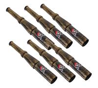 WEKAMOS Telescopio Monoculare Pirata Giocattolo Per Bambini in Plastica Resistente 6 Pezzi, Accessori Festa a Tema Pirati Per Esplorazioni All’aperto e Attività Educative