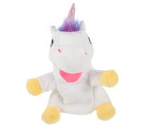 WEKAMOS Unicorno Marionetta da Mano in Morbido Peluche Giocattolo Interattivo per Racconti da Mano Lavabile e Realistica Regalo Compleanno per Adulti