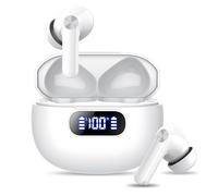 Wekily Auricolari wireless, Bluetooth 5.3 Cuffie LED Power Display, 2025 Nuovi Auricolari Wireless, 4 ENC Noise Cancelling Mic, HiFi Stereo, 48H Playtime Mini Case IP7 Impermeabile per Lavoro e Gioco