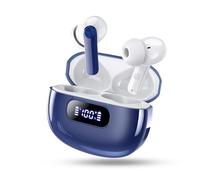 Wekily Auricolari wireless, Bluetooth 5.3 Cuffie LED Power Display, 2025 Nuovi Auricolari Wireless, 4 ENC Noise Cancelling Mic, HiFi Stereo, 48H Playtime Mini Case IP7 Impermeabile per iOS Android