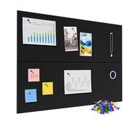 WEKONUMEX Bacheca in Feltro, Alternativa alla bacheca di Sughero, Confezione da 6 Piastrelle da Parete in Feltro con 50 puntine for Pannelli modulari da Parete