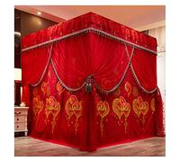 WEKONUMEX Baldacchino for Letto a Quattro Angoli in Metallo e Tessuto
