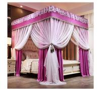 WEKONUMEX Baldacchino for Letto a Quattro Angoli in Metallo e Tessuto