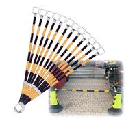 WEKONUMEX Barre per Il Traffico, Barra di Segnalazione telescopica Multicolore da 4,1 a 6,56 Piedi, Confezione da 1-20 Pezzi, esclusi i Coni stradali(Yellow And Black,12pcs)