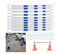 WEKONUMEX Barre per Il Traffico, Confezione da 10 Barre retrattili for Coni stradali Multicolori da 4,1 a 6,56 Piedi(Blue And White)