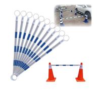 WEKONUMEX Barre per Il Traffico, Confezione da 10 Barre Riflettenti retrattili for Coni stradali, Multicolore, 4,1-6,56 Piedi(Blue And White)