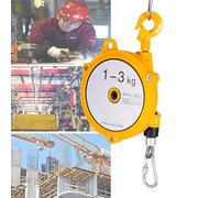 WEKONUMEX Bilanciatore a Molla Regolabile, Supporto Retrattile for bilanciatore a Molla 1,5 m 1-70 kg Gancio in Lega Linea di Montaggio di Sicurezza in Alluminio(1-3kg)