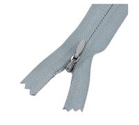 WEKONUMEX Cerniera di Ricambio per Cucito, Confezione da 5 Cerniere A Spirale in Nylon Invisibili A Due Vie, Multicolori, 18-60 cm, for Cucito Artigianale(Silver Grey,40cm)