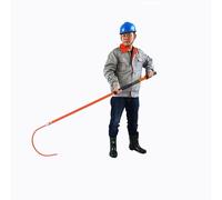 WEKONUMEX Gancio di salvataggio isolato ad alta tensione, Gancio di salvataggio isolato Palo epossidico multicolore da 1 m/3,2 piedi a 3 m/9,8 piedi(Red,1.5m/4.9ft)