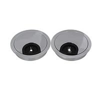 WEKONUMEX Gommini da Tavolo per scrivania, Porta di Uscita del Filo Computer PC Supporto Linea da 50 a 80 mm(Bright Silver,50mm)