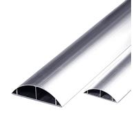 WEKONUMEX Mini canalizzazioni per Cavi, Canalina passacavi e coprifili autoadesivi for Pavimento, Argento, Misure Multiple, Confezione da 2 o 4(8#-2 * 1m)