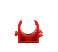 WEKONUMEX Morsetti per Tubi in plastica, Supporto for Morsetto for Tubo a Forma di U in PVC, 50 Pezzi, Multicolore, Diverse Misure(Red,20mm)
