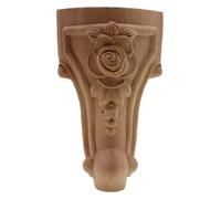 WEKONUMEX Piedi di mobili intagliati in Legno, Gambe e Applique in Legno Intagliato for mobili, Diverse Misure for Divano, Armadio, libreria(10x6cm/3.9x2.4inch)