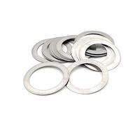WEKONUMEX Rondelle parafango in Acciaio Inossidabile | Argento, varie dimensioni da 0,1 mm, utilizzo: guarnizione di regolazione dello spessore sottile(7x10x0.1 (50Pcs))