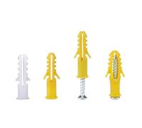 WEKONUMEX Set di tasselli, Tasselli di espansione in plastica a Coda di Pesce M6 M8 M10 M12 Multicolore, Confezione da 140(White,M10x20pcs)