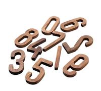 WEKONUMEX Targa con Numero civico in Noce | Colore: multicolore, dimensioni: 8 cm con magnete 4 cm, utilizzo: casa, hotel, cassetta postale(5)
