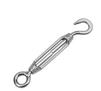 WEKONUMEX Tenditori in Acciaio Inox, Gancio in Acciaio Inossidabile Argentato 304; tenditore a Occhiello M4/M5/M6(M4,2pcs)