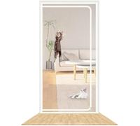 WEKONUMEX Zanzariera per Gatti, Zanzariera Adesiva for Porta for Animali Domestici, Bianca, Diverse Misure(150x220cm)