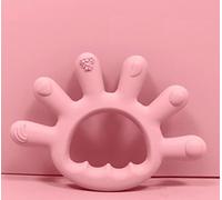 WEKOW 1PCS Barretta Da Dentizione Con Sei Dita In Silicone (Rosa)