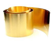 WEKOW 1PCS Spessore 0,03 Mm / 0,05 Mm / 0,1 Mm / 0,2 Mm, Larghezza 100 Mm L, Lunghezza 1 Metro, Striscia Di Ottone Lamiera Di Ottone Pelle Di Ottone Lamina Di Ottone (0.2mm×100mm×1m)