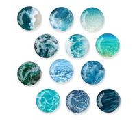 Wekuw 12 Pezzi Onde Calamite Frigorifero, Calamite Bambini, Magneti Frigo, Calamite Frigorifero Particolari, Calamite Frigo Adatte a Lavagne, Frigoriferi, Foto, Ecc (Round/30 Mm)