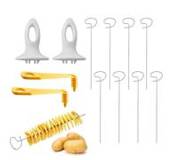 Wekuw 2 Pezzi Affetta Verdure Macchina per la Torre di Patate Taglia Patate Spirale Taglia a Spirale per Patate Affettatrice di Patate Affetta Patate Adatto per Frutta, Patate, Cetrioli o Carote