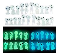 Wekuw 20 Pezzi Elfi Degli Alberi Luminosi, diversi accessori da giardino che si illuminano al buio, albero elfi,luminoso fantasma mononoke per Interne Esterne di Casa Giardinaggio Micropaesaggio