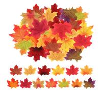 Wekuw 400 Pezzi Foglie Autunnali Colori Misti Foglie Autunnali Finte per Decorazioni Foglie Autunno Adatto per la Festa del Ringraziamento del Matrimonio Autunnale, Decorazione Della Tavola